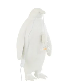 Lampa stołowa Pingwin 59 cm biała