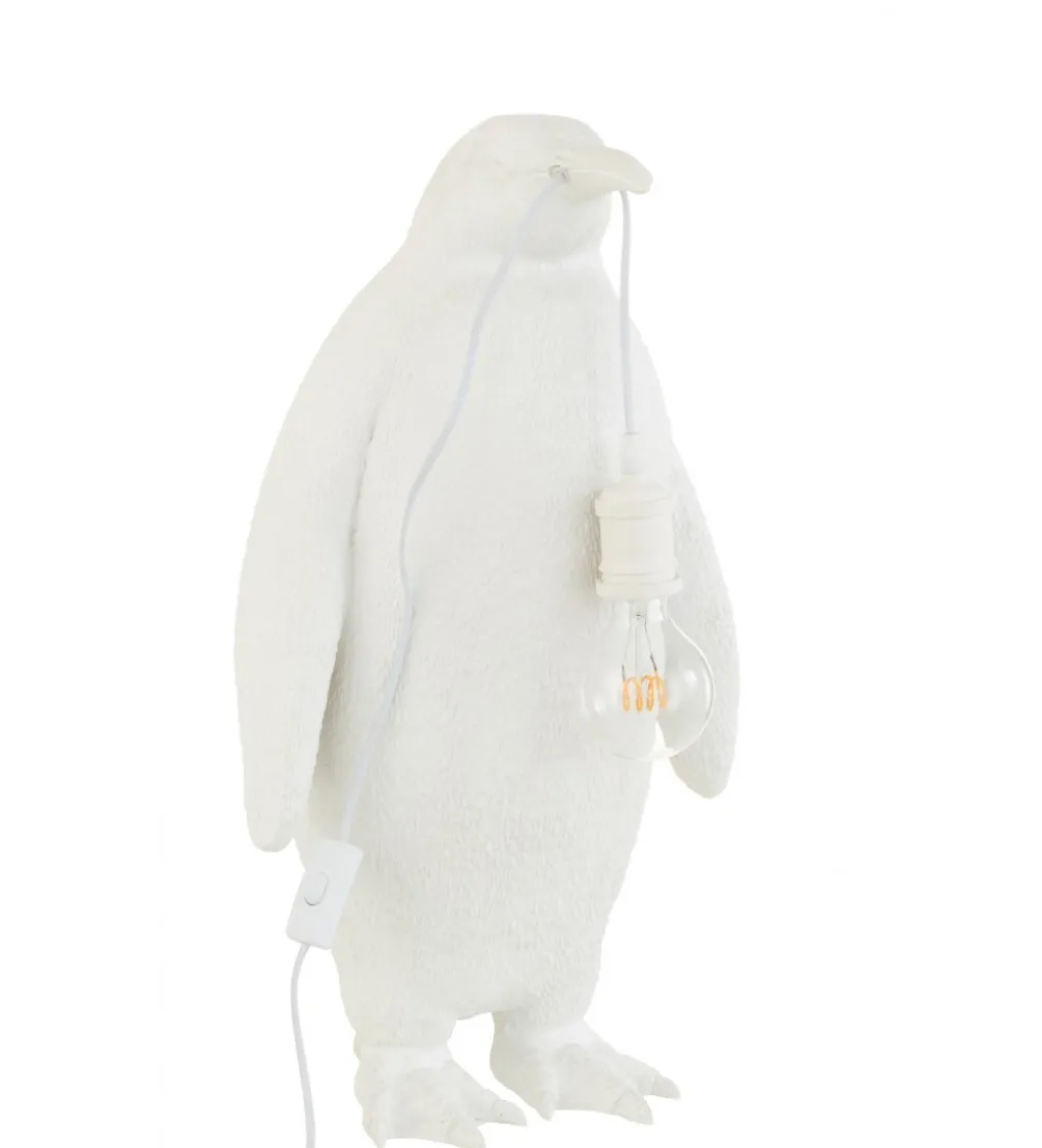 Lampa stołowa Pingwin 59 cm biała