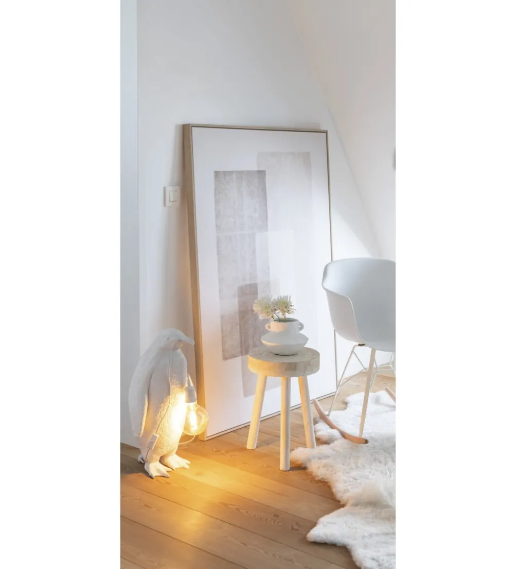 Lampa stołowa Pingwin 59 cm biała