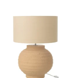 Lampa stołowa RETUL 62 cm terrakota beżowa