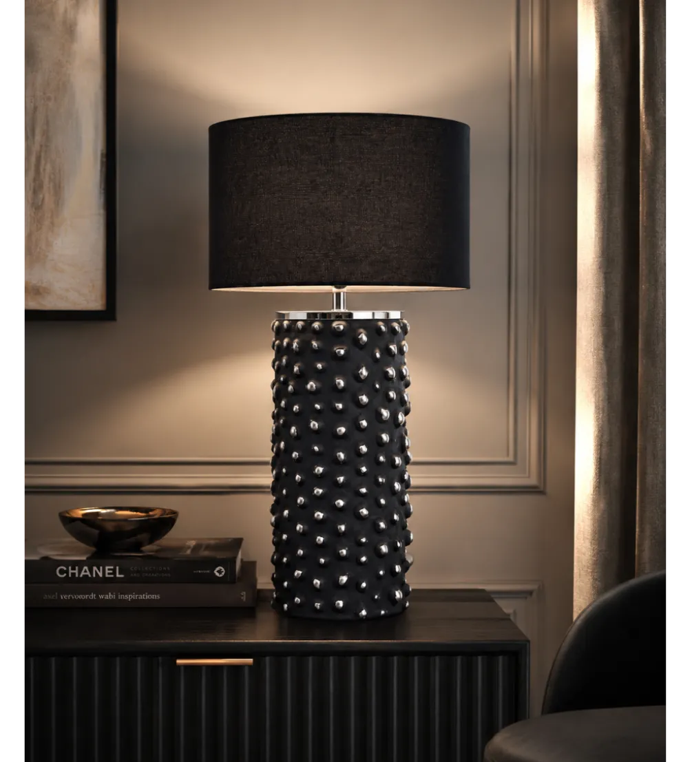 Lampa stołowa SALZBURGO 62 cm czarna