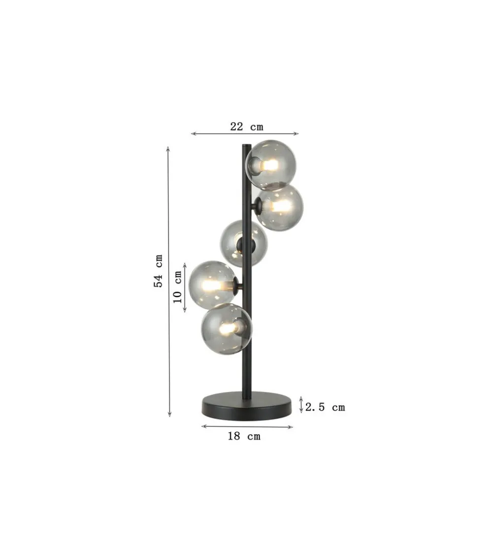 Lampa stołowa SCALA BALLS 54 cm czarna