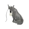 Lampa stołowa SITTING RHINO 42 cm szara