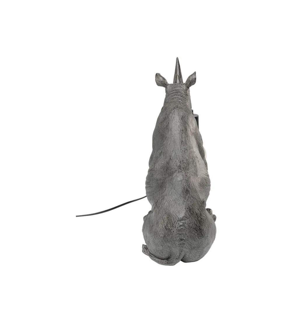 Lampa stołowa SITTING RHINO 42 cm szara