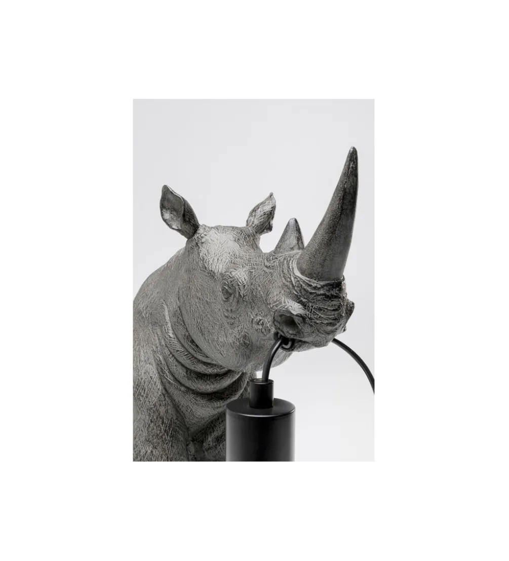 Lampa stołowa SITTING RHINO 42 cm szara