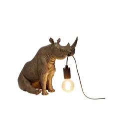 Lampa stołowa SITTING RHINO 42 cm szara