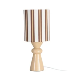 Lampa stołowa STRIPENMA 43 cm beżowa kremowa