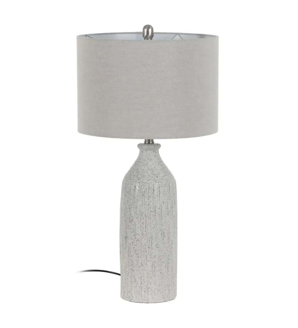 Lampa stołowa UCHAT 73 cm ceramika szara