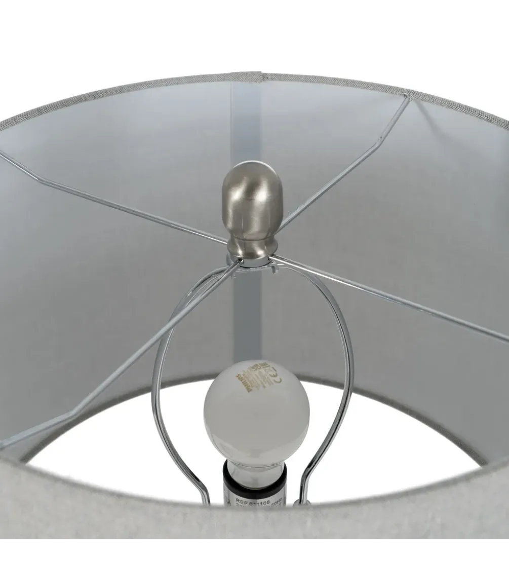 Lampa stołowa UCHAT 73 cm ceramika szara