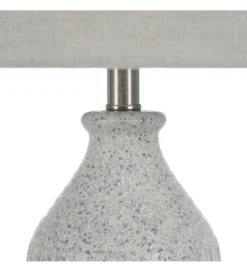 Lampa stołowa UCHAT 73 cm ceramika szara
