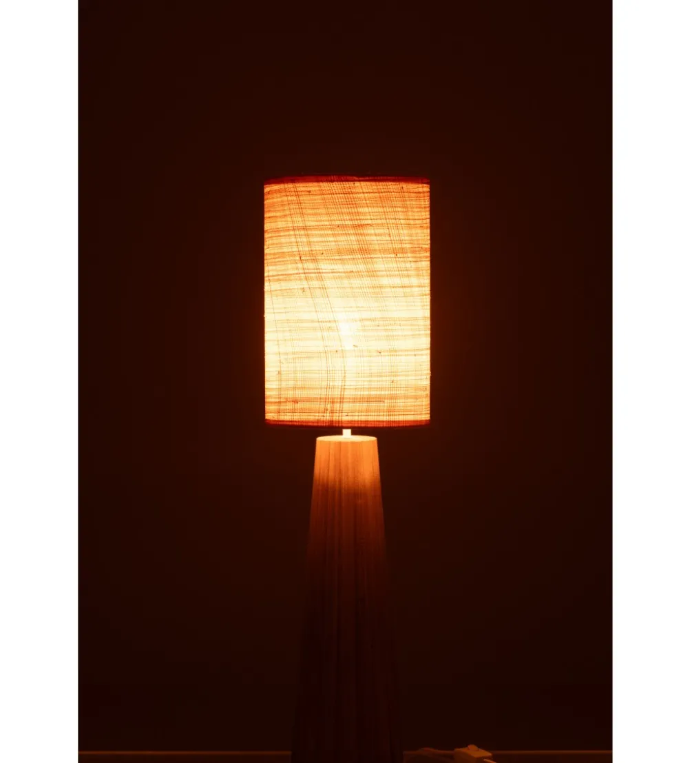 Lampa stołowa UMBRELLA 78 cm drewno ailantus naturalna