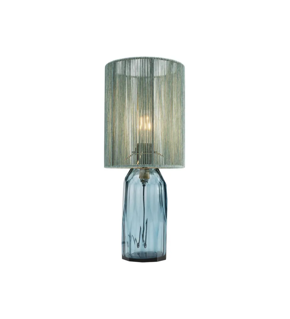 Lampa stołowa VECCHIO 42 cm niebieska