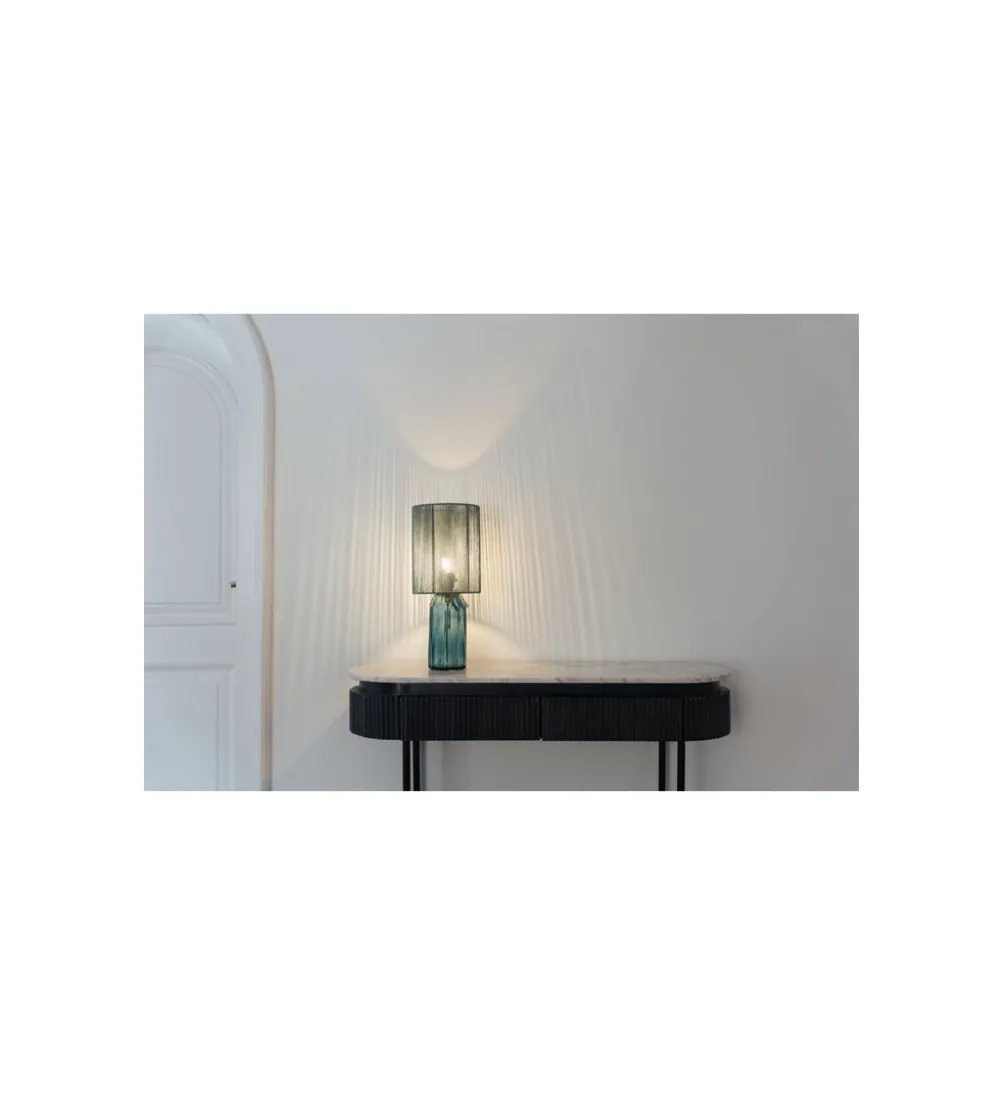 Lampa stołowa VECCHIO 42 cm niebieska