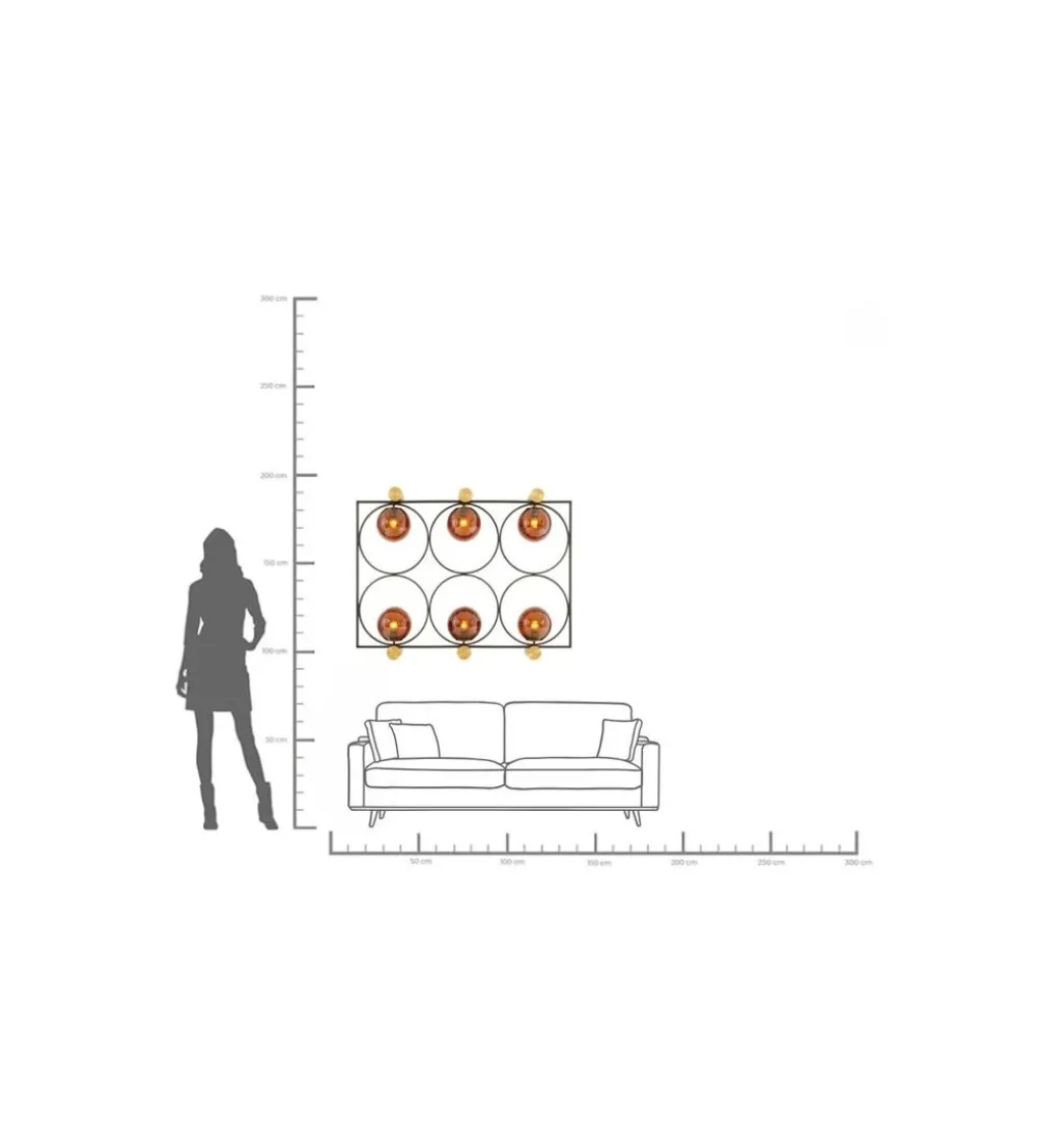 Lampa ścienna BALANCE CIRCLE 96 x 122 cm