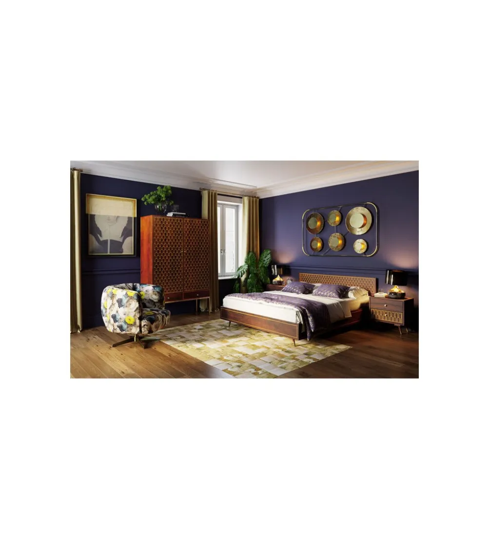 Lampa ścienna DISC 110 x 185 cm złota