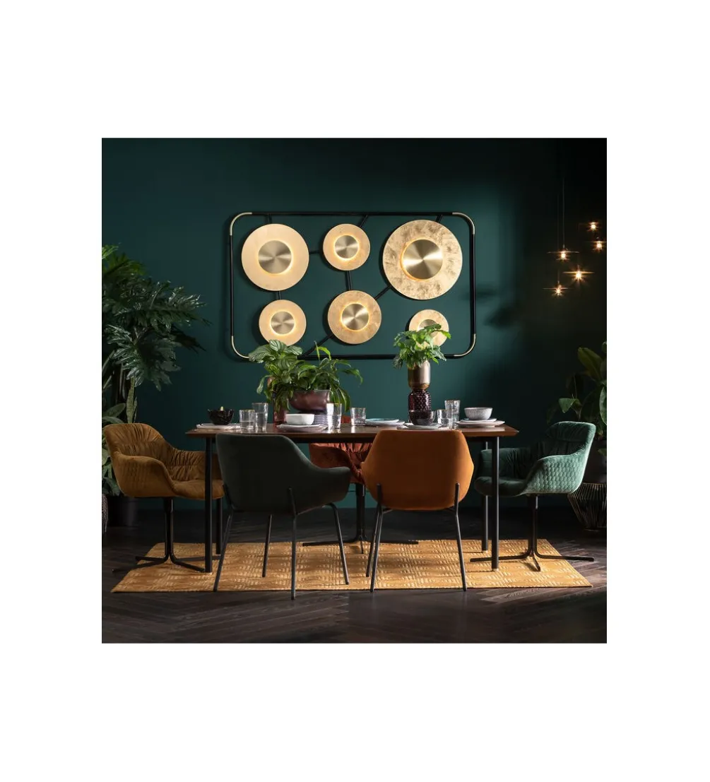 Lampa ścienna DISC 110 x 185 cm złota