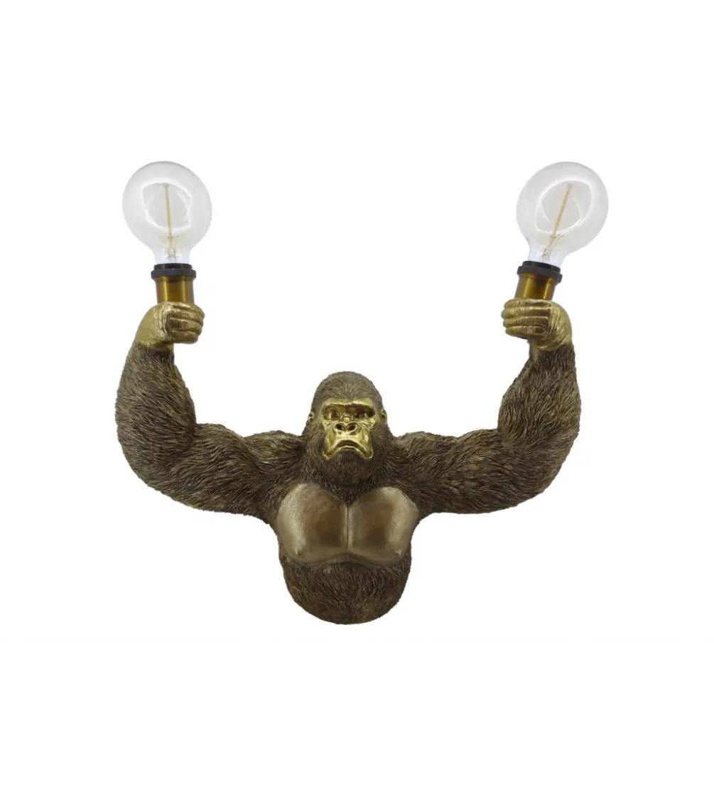 Lampa ścienna KING APE 50 cm złota