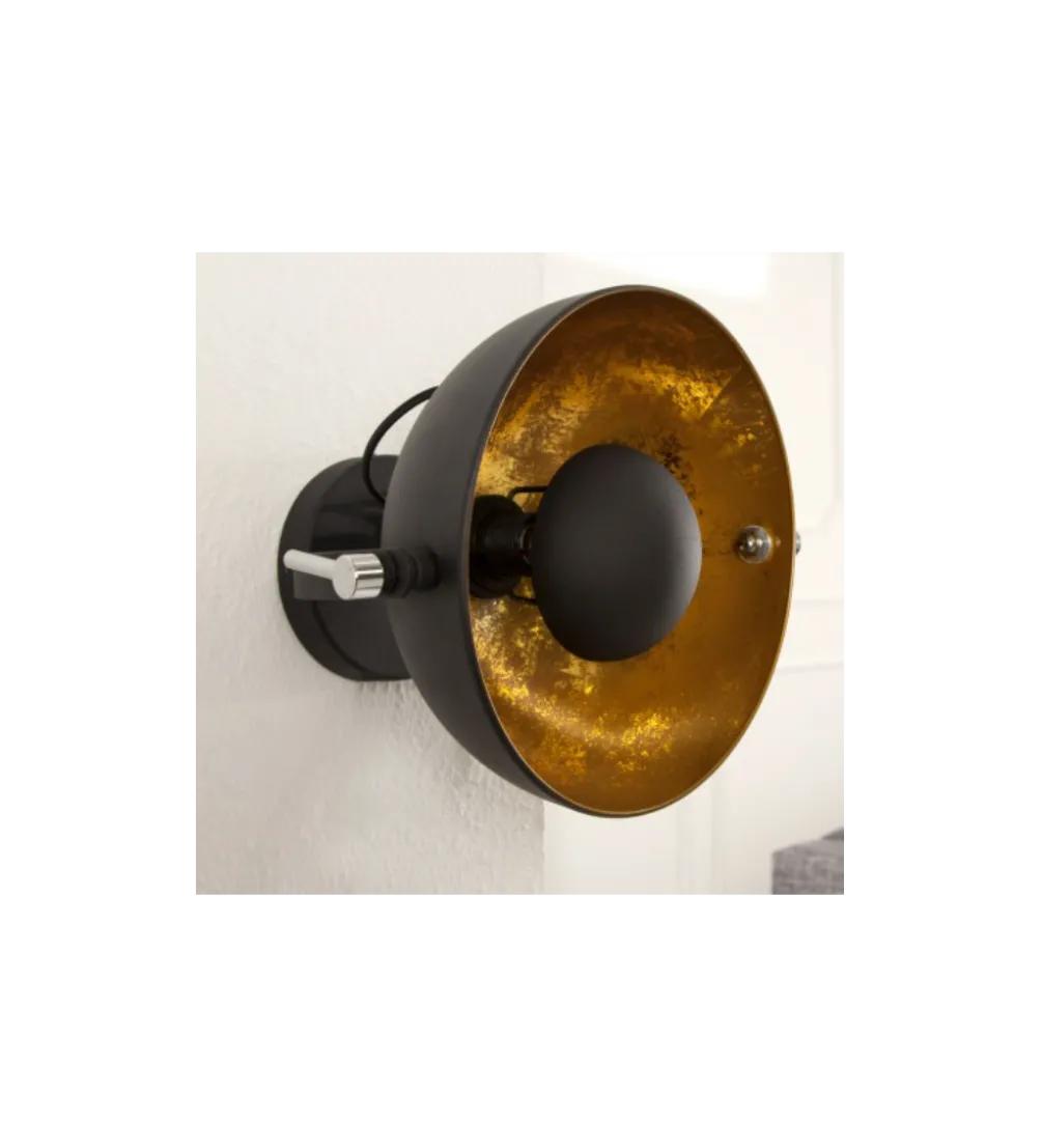 Lampa ścienna Studio czarno złota