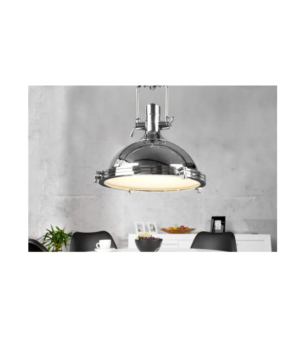 Lampa Industrial Chrom 45 cm