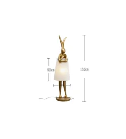 Lampa podłogowa ANIMAL RABBIT 150 cm złota