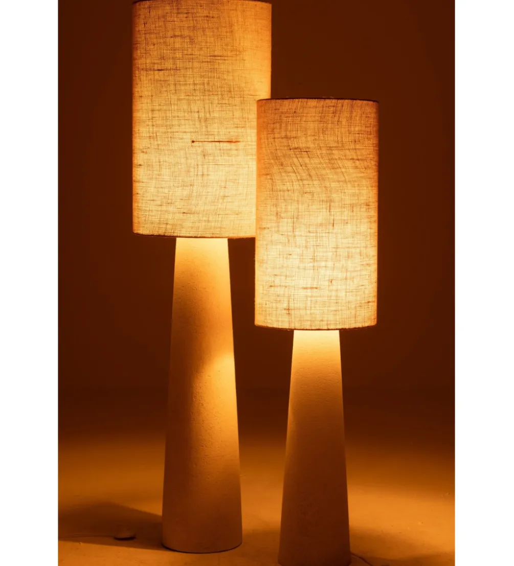 Lampa podłogowa AVA 168 cm naturalna biała
