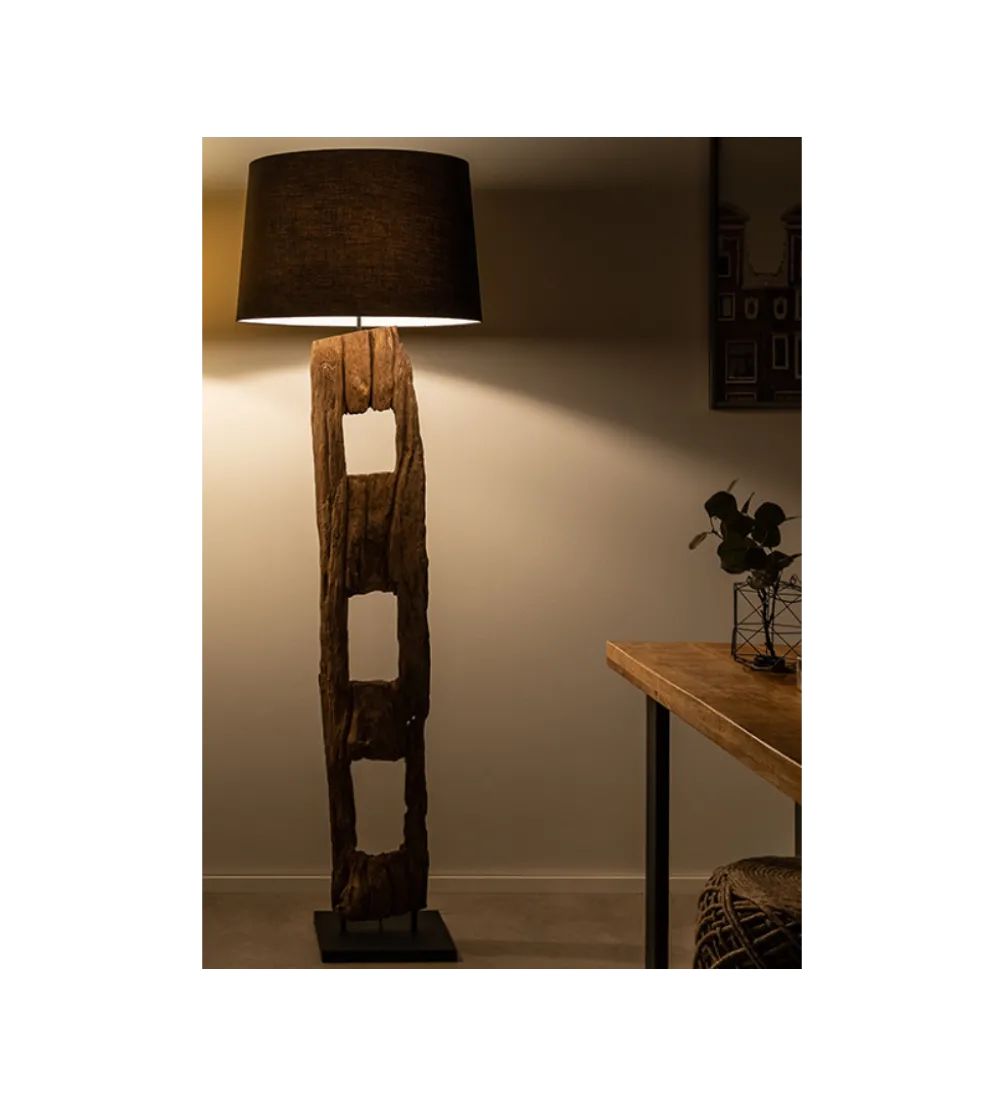 Lampa podłogowa BARRACUDA 177 cm czarna