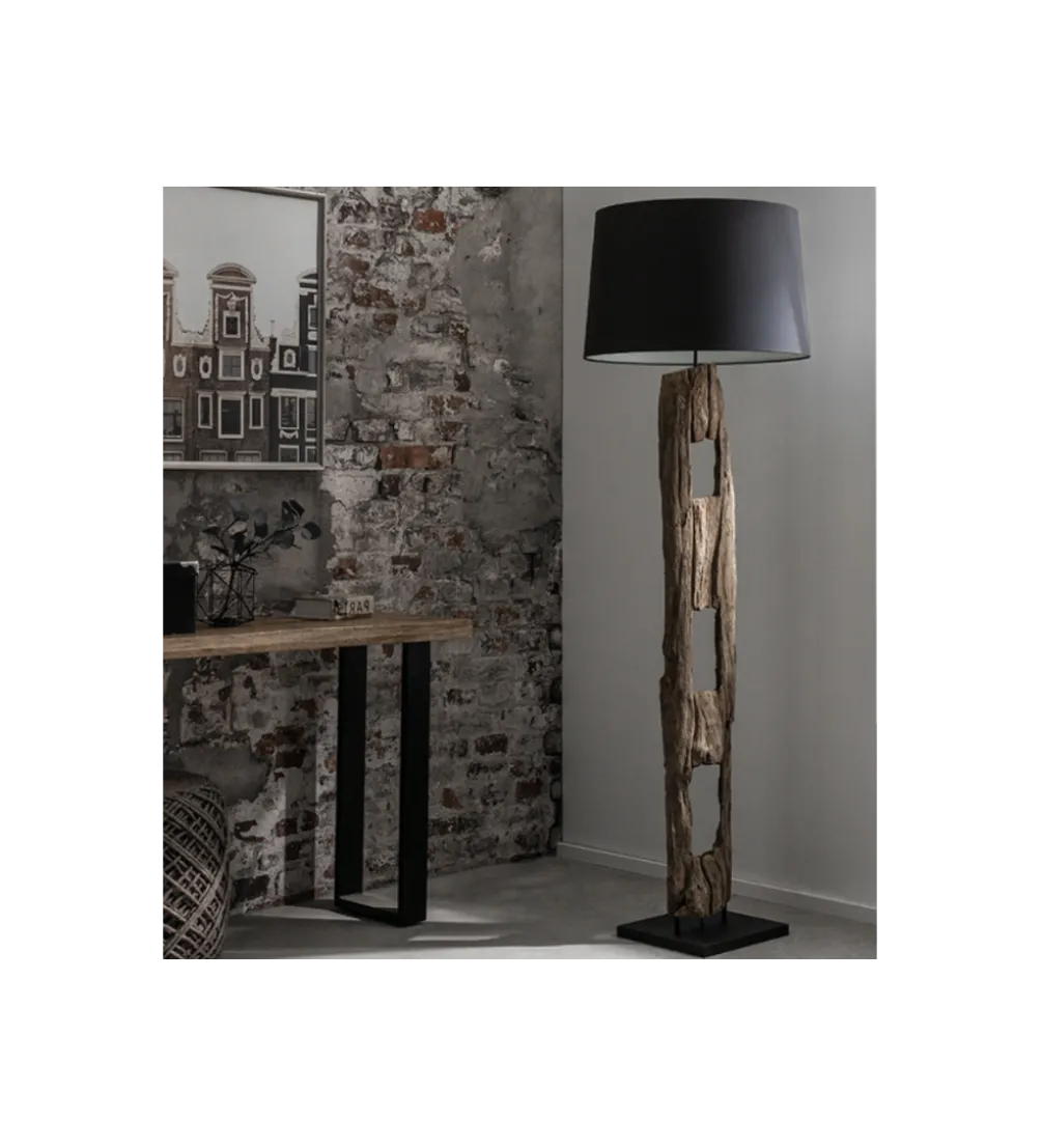 Lampa podłogowa BARRACUDA 177 cm czarna
