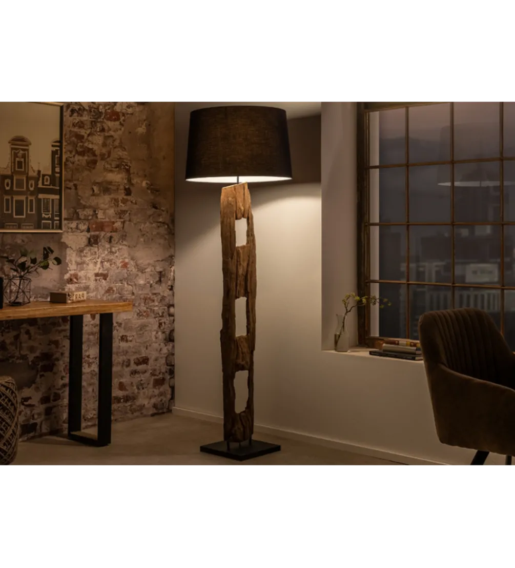 Lampa podłogowa BARRACUDA 177 cm czarna