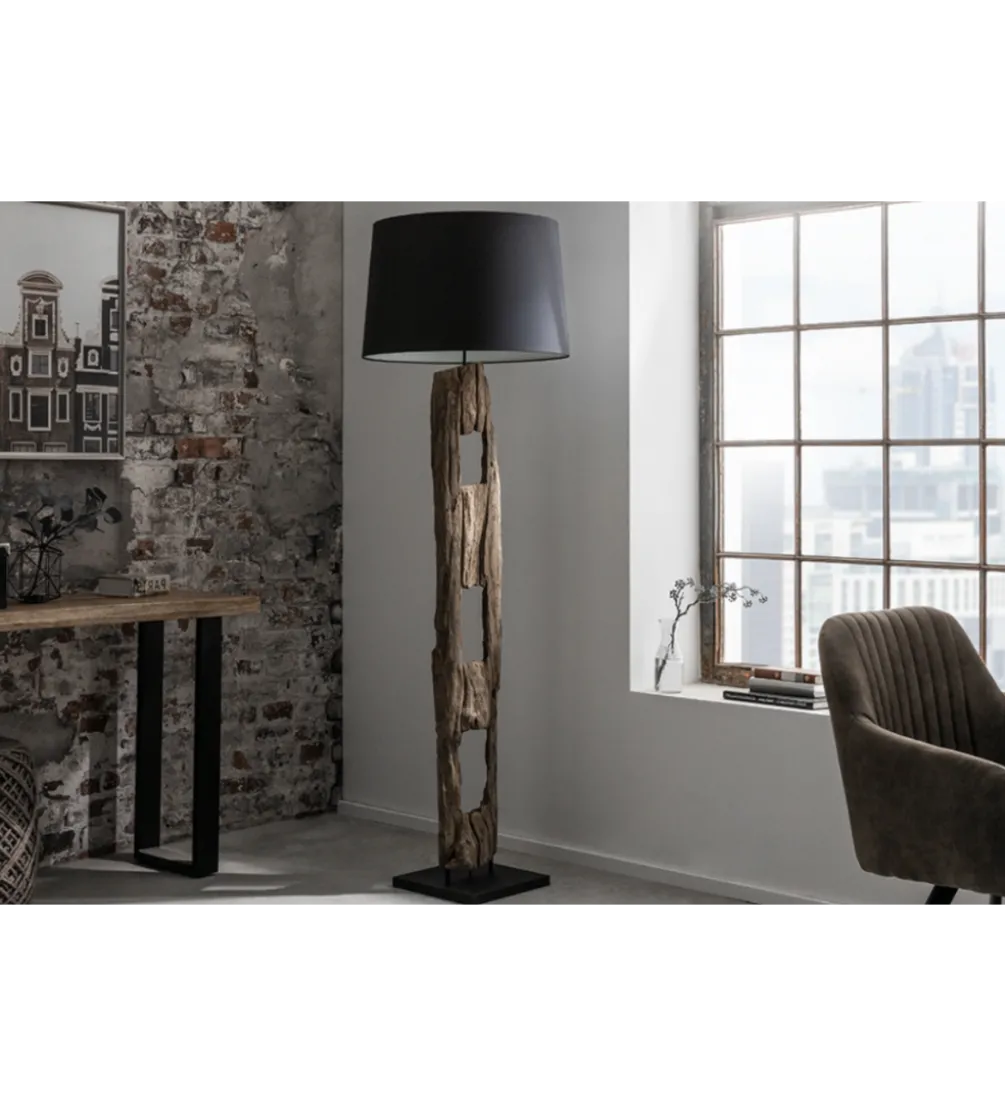 Lampa podłogowa BARRACUDA 177 cm czarna