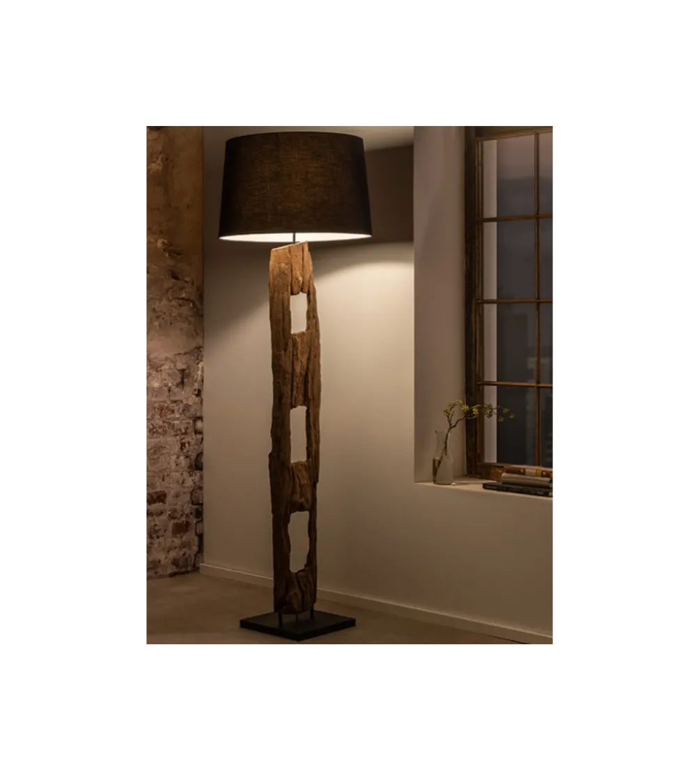 Lampa podłogowa BARRACUDA 177 cm czarna