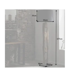 Lampa podłogowa BARRACUDA 177 cm czarna