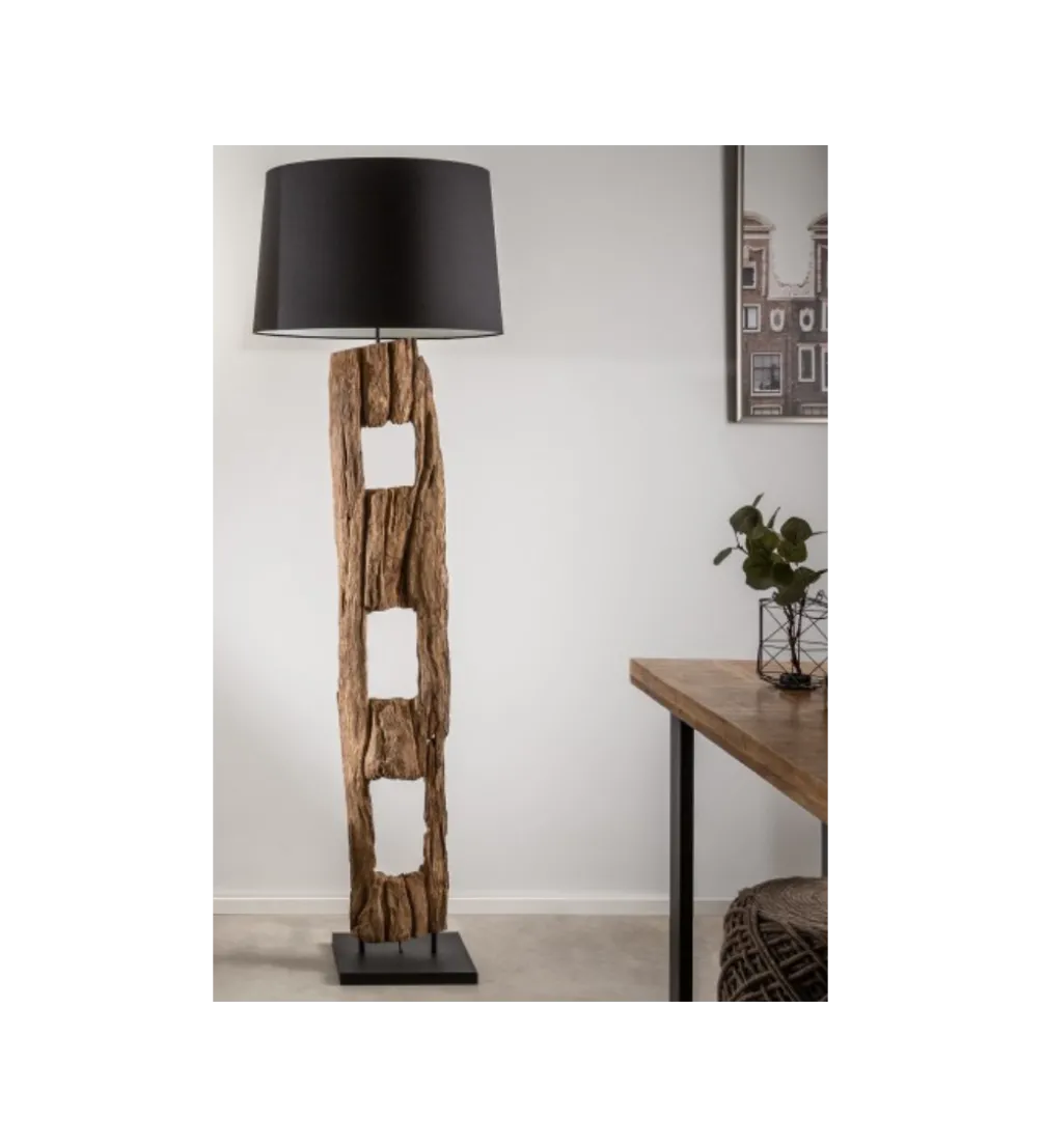 Lampa podłogowa BARRACUDA 177 cm czarna