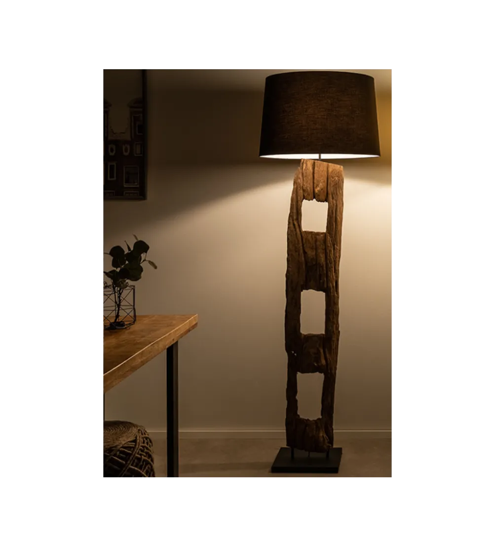 Lampa podłogowa BARRACUDA 177 cm czarna