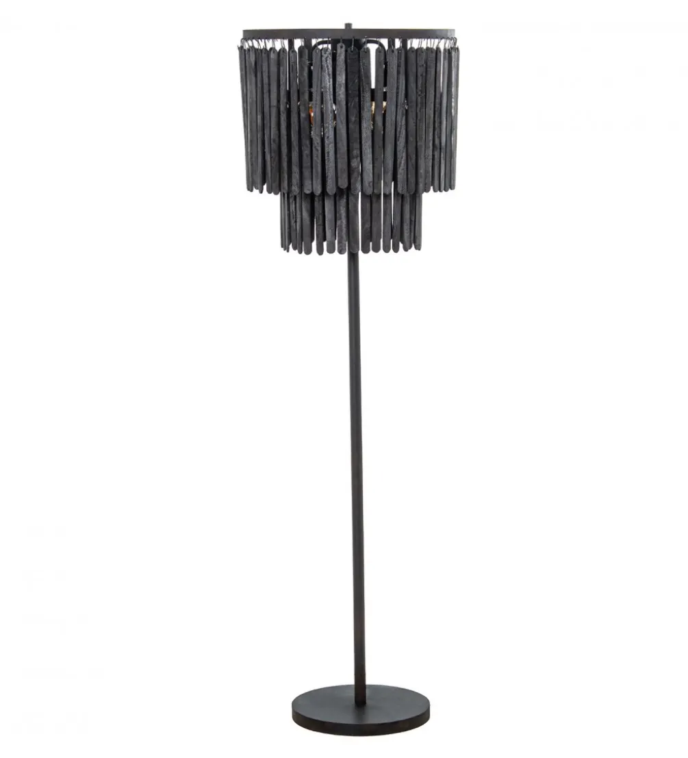 Lampa podłogowa BATERA 148 cm czarna