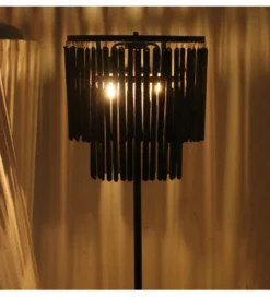 Lampa podłogowa BATERA 148 cm czarna