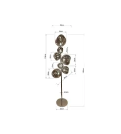 Lampa podłogowa BURBUJA 168 cm srebrna