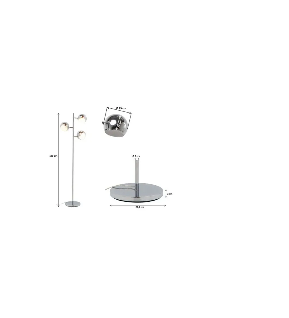Lampa podłogowa CALOTTA chromowana