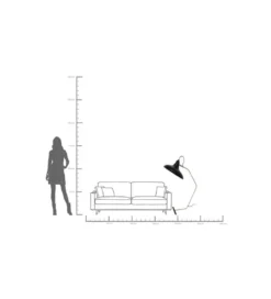 Lampa podłogowa DORO 130 cm czarna
