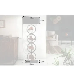Lampa podłogowa Elit 147 cm czarna
