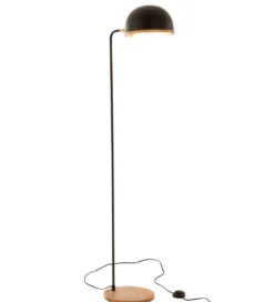 Lampa podłogowa EVY 130 cm czarna naturalna