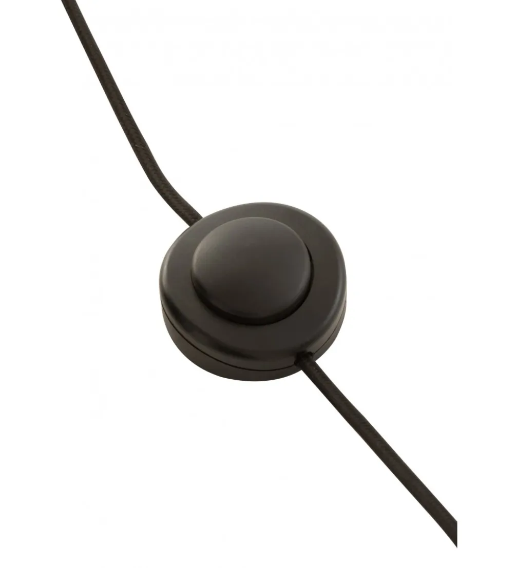 Lampa podłogowa EVY 130 cm czarna naturalna