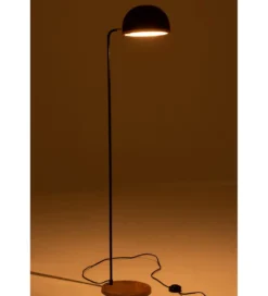 Lampa podłogowa EVY 130 cm czarna naturalna