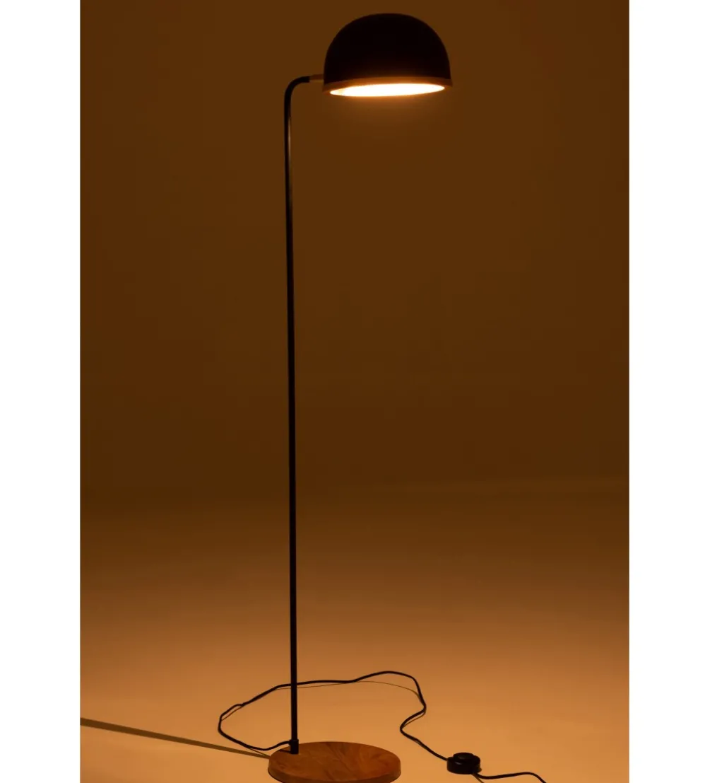 Lampa podłogowa EVY 130 cm czarna naturalna