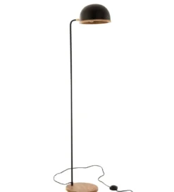 Lampa podłogowa EVY 130 cm czarna naturalna
