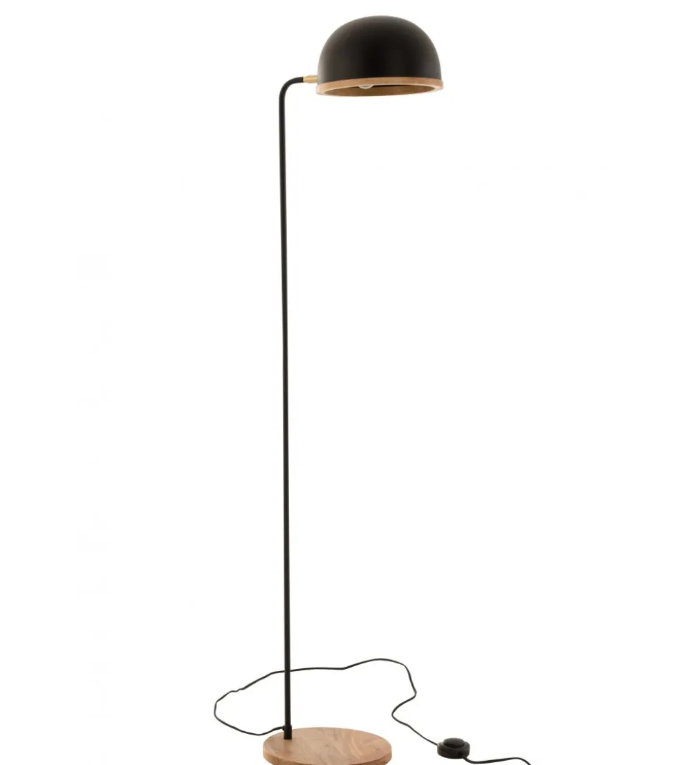 Lampa podłogowa EVY 130 cm czarna naturalna