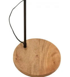 Lampa podłogowa EVY 130 cm czarna naturalna