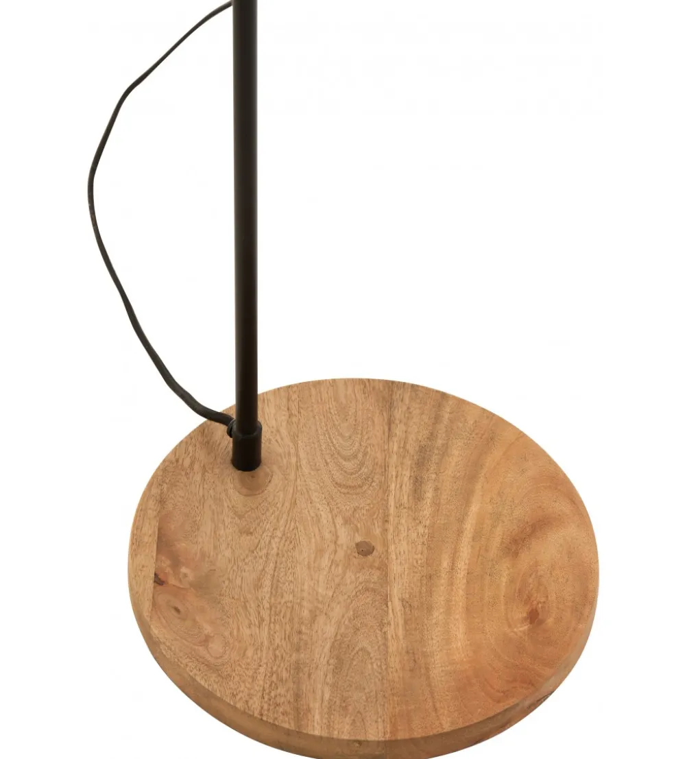 Lampa podłogowa EVY 130 cm czarna naturalna