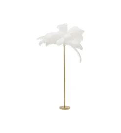 Lampa podłogowa FEATHER PALM 165 Cm Pióra biała