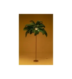 Lampa podłogowa FEATHER PALM 165 cm pióra turkusowa