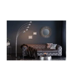 Lampa podłogowa Five chrom 200 cm srebrna
